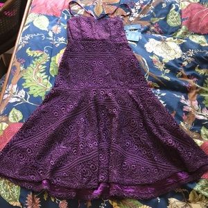 NWT Lulu’s Magic Moments Plum Purple Lace Dress XS